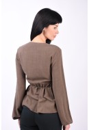 Bluza Dama Selected Slframi Wrap Morel